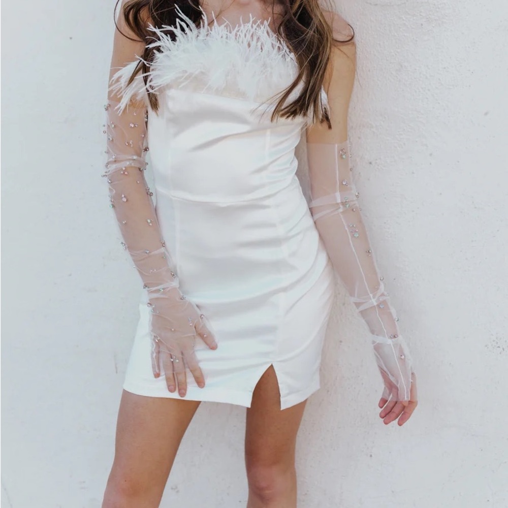 White small cute bridal dress